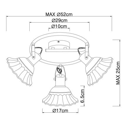 Globo - Spot 3xE27/40W/230V
