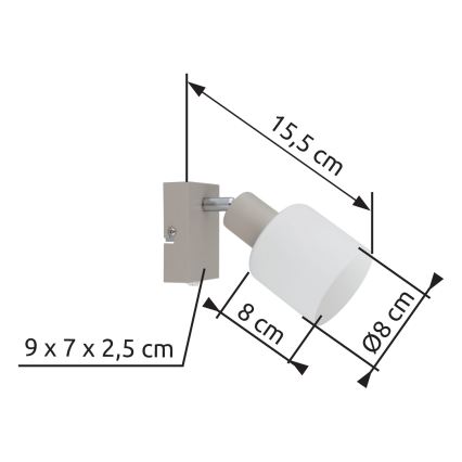 Globo - Applique murale spot 1xE14/25W/230V