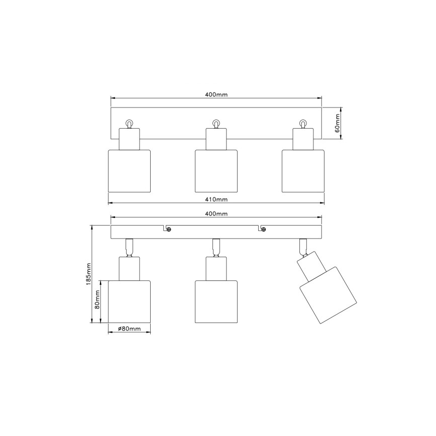 Globo - Spot orientable 3xE14/25W/230V