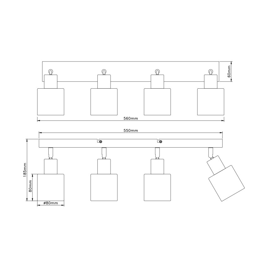 Globo - Plafondspot 4xE14/25W/230V