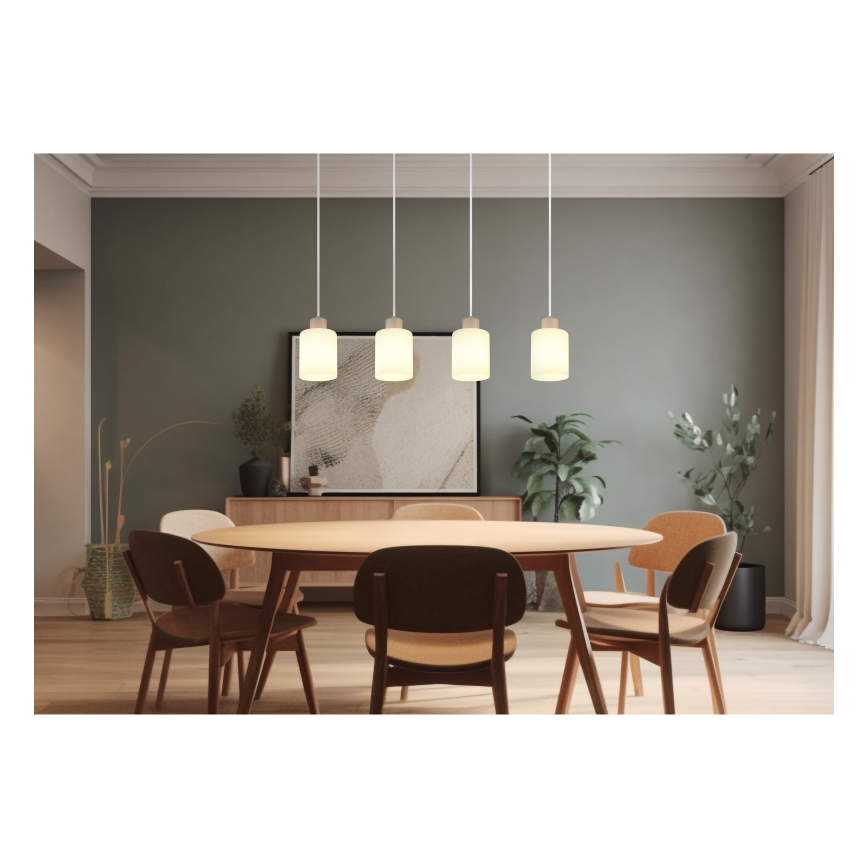 Globo - Suspension sur câble 4xE27/40W/230V