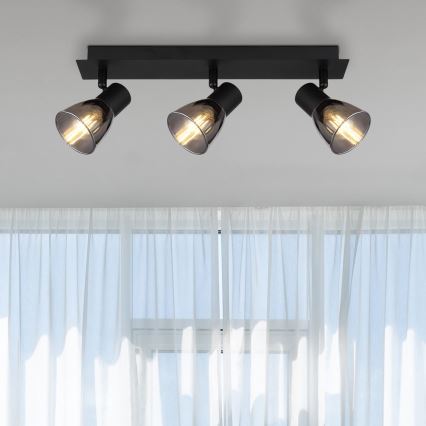 Globo - Inbouwspot 3xE14/40W/230V zwart