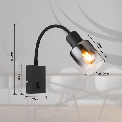 Globo - Flexibele wandlamp 1xE14/40W/230V