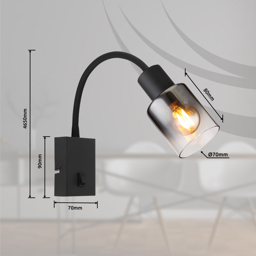 Globo - Flexibele wandlamp 1xE14/40W/230V