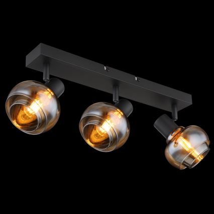 Globo - 3-lichts plafondspot 3x E14/40W/230V zwart