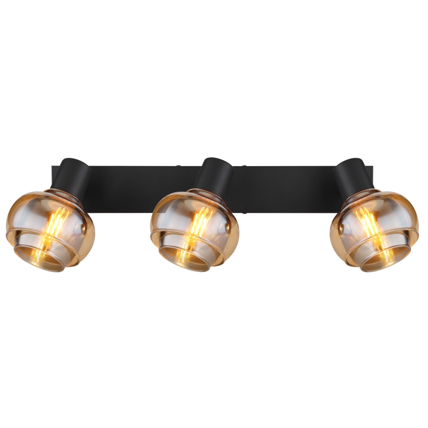 Globo - 3-lichts plafondspot 3x E14/40W/230V zwart
