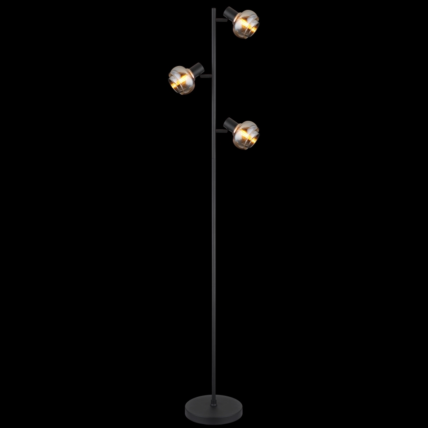 Globo - Lampadaire 3xE14/40W/230V noir