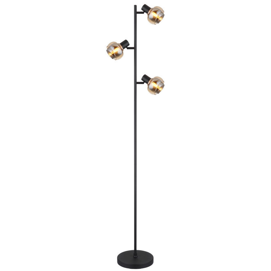 Globo - Lampadaire 3xE14/40W/230V noir