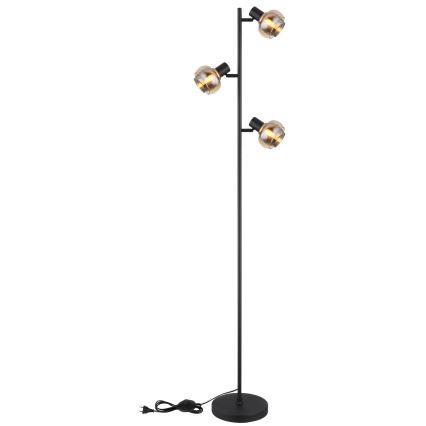 Globo - Lampadaire 3xE14/40W/230V noir