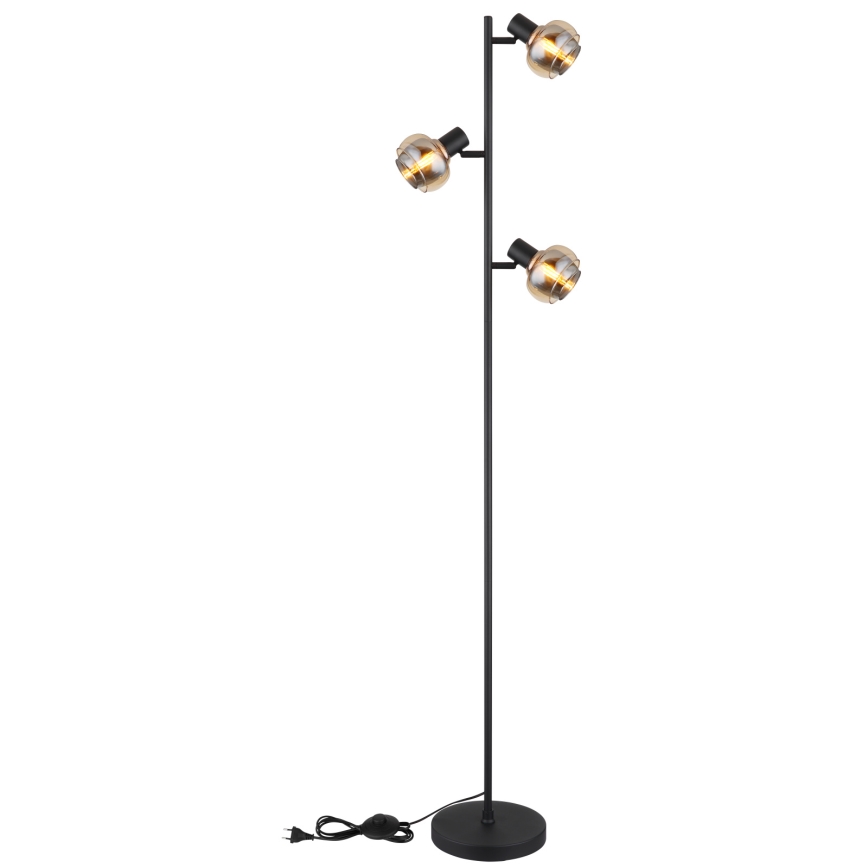 Globo - Lampadaire 3xE14/40W/230V noir
