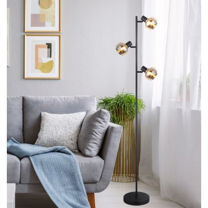 Globo - Vloerlamp 3xE14/40W/230V zwart