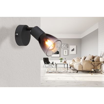 Globo - Wandspot 1xE14/25W/230V zwart