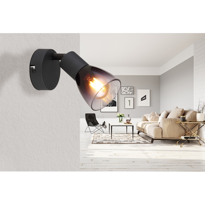 Globo - Wandspot 1xE14/25W/230V zwart
