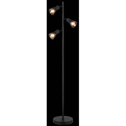 Globo - Staande Lamp 3xE14/25W/230V zwart