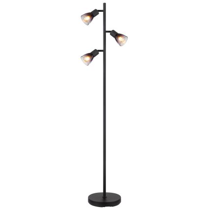 Globo - Staande Lamp 3xE14/25W/230V zwart