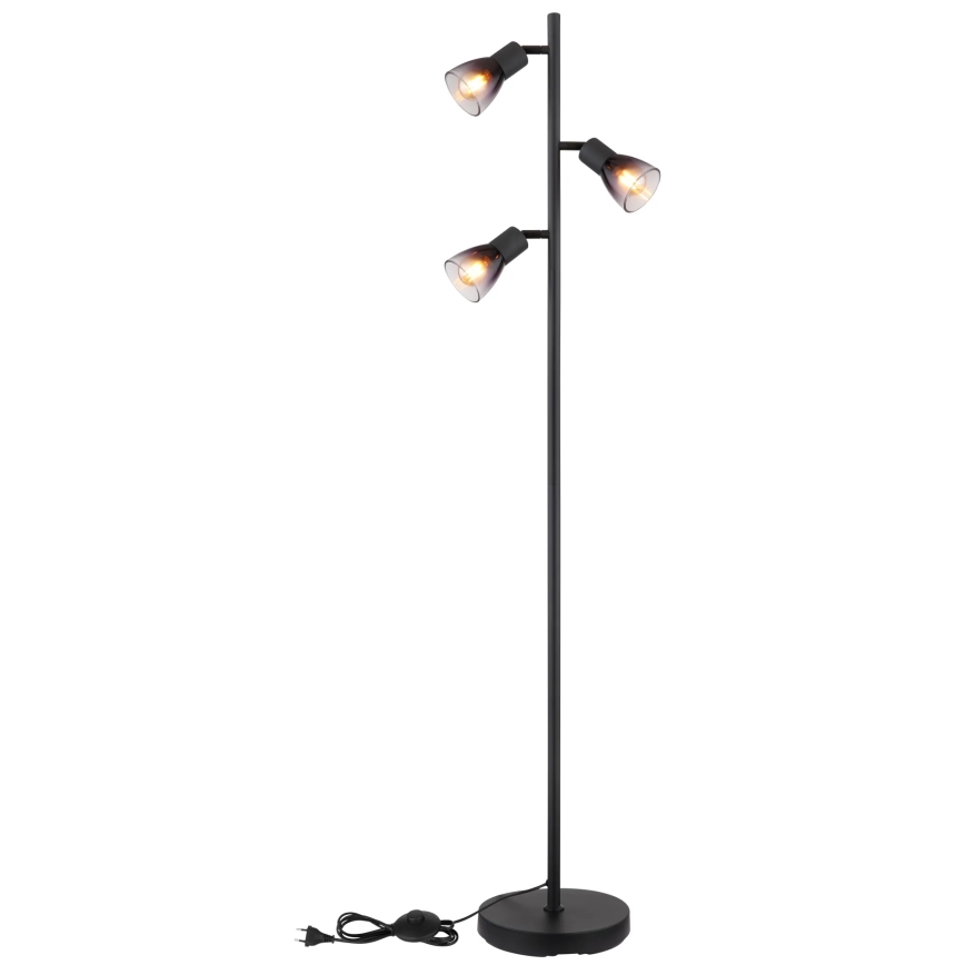 Globo - Staande Lamp 3xE14/25W/230V zwart