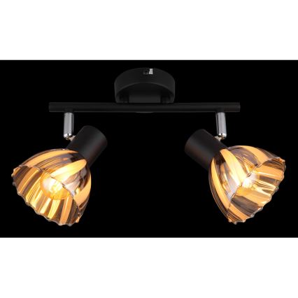 Globo - Spot 2xE14/40W/230V zwart