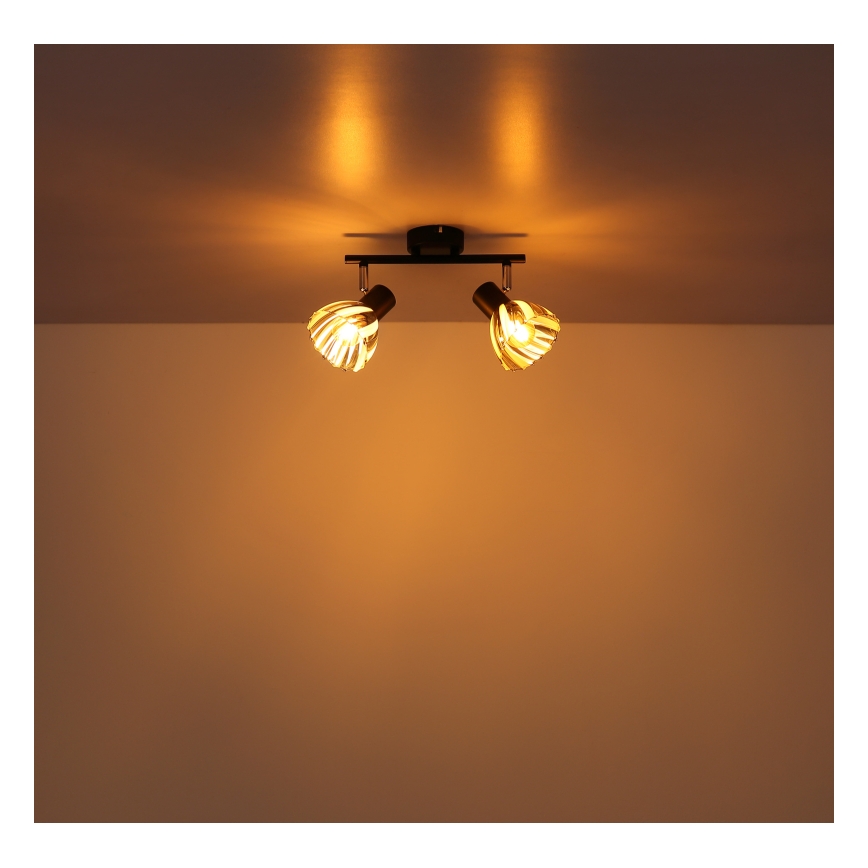 Globo - Spot 2xE14/40W/230V zwart