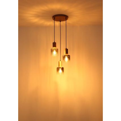 Globo - Suspension sur câble 3xE27/40W/230V