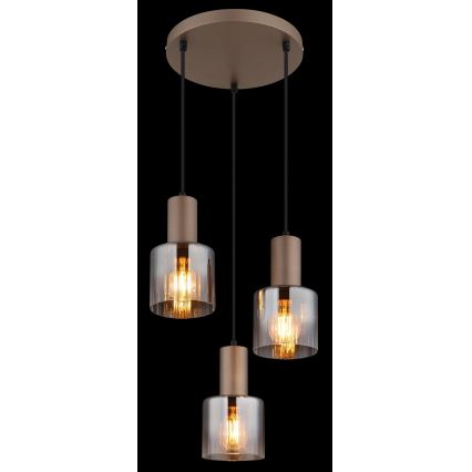Globo - Suspension sur câble 3xE27/40W/230V