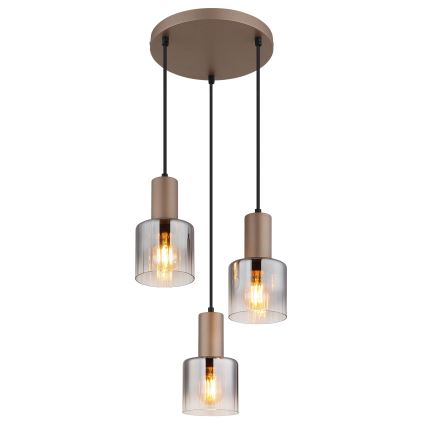 Globo - Suspension sur câble 3xE27/40W/230V
