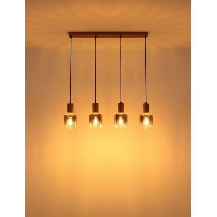 Globo - Lustre suspendu sur câble 4xE27/40W/230V