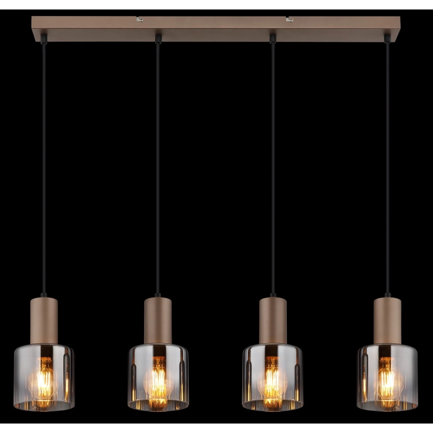 Globo - Lustre suspendu sur câble 4xE27/40W/230V