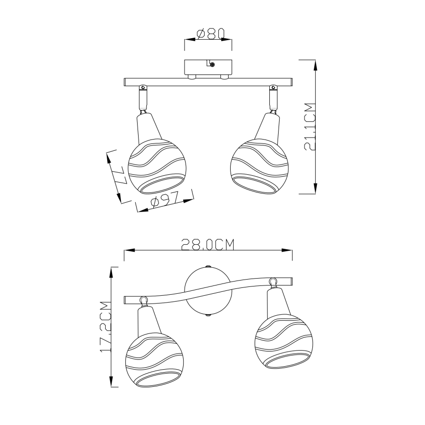 Globo - LED spot 2xE14/4W/230V