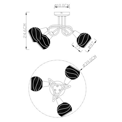 Globo - Plafonnier LED 3xE14/4W/230V