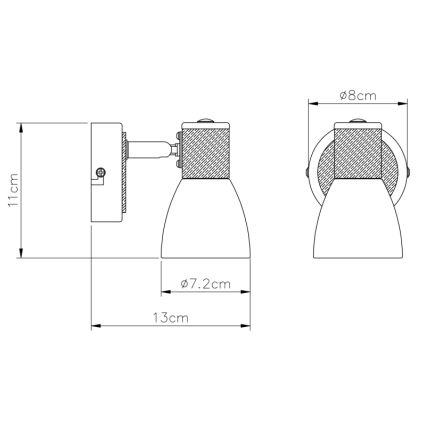 Globo - Spot 1xE14/40W/230V essehout