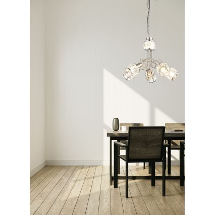 Globo - LED kroonluchter aan ketting 5xE14/40W/230V + LED/5W