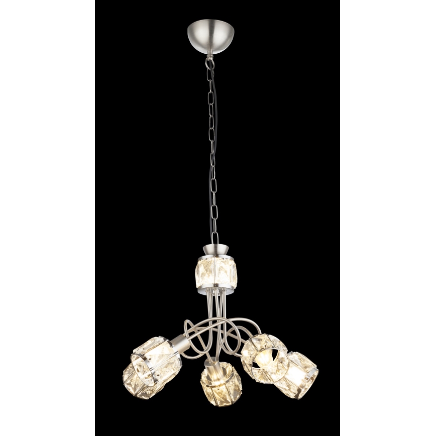Globo - LED kroonluchter aan ketting 5xE14/40W/230V + LED/5W
