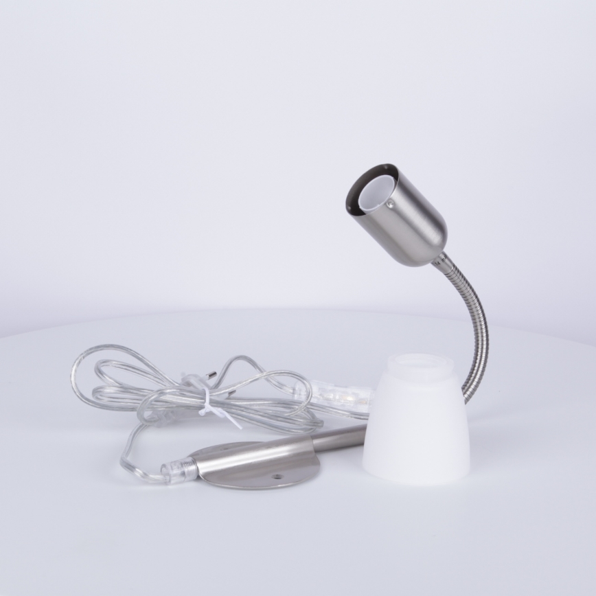 Globo - Flexibele lamp 1xE14/40W/230V mat chroom