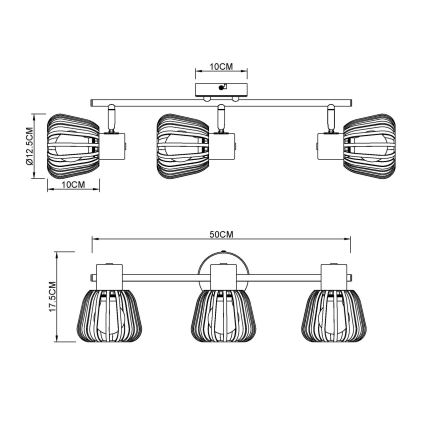 Globo - Spot orientable 3xE27/40W/230V