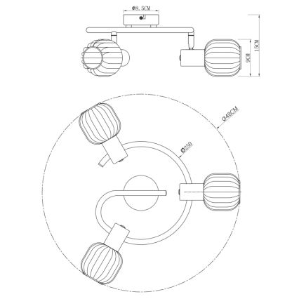 Globo - Spot 3xE14/40W/230V