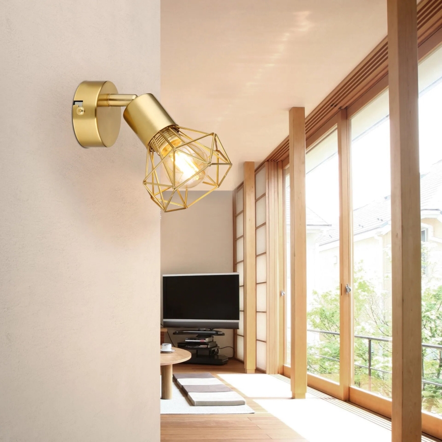 Globo - Wandspot 1xE14/40W/230V goud