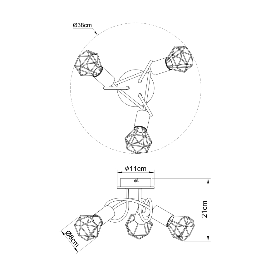 Globo - Lustre monté en surface 3xE14/40W/230V