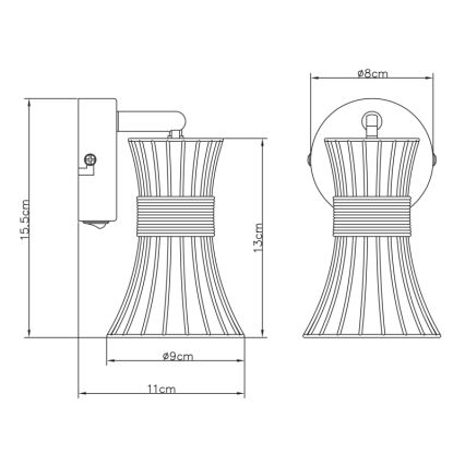 Globo 54814-1 - Spot mural PURRA 1xE14/40W/230V