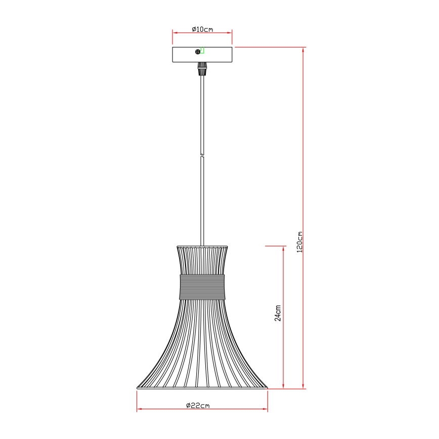 Globo 54814H - Hanglamp aan koord PURRA 1xE27/60W/230V