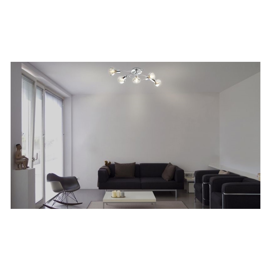GLOBO 54921-5 - Lustre plafonnier LOTHAR 5xE14/40W/230V