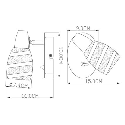 Globo 54985-1 - Spot ROY 1xE14/40W/230V