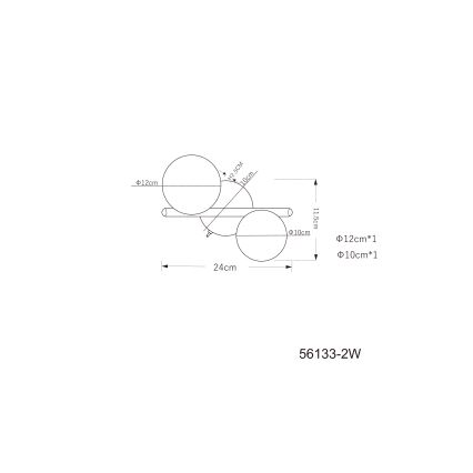 Globo - LED Bevestigde Hanglamp 2xG9/3W/230V