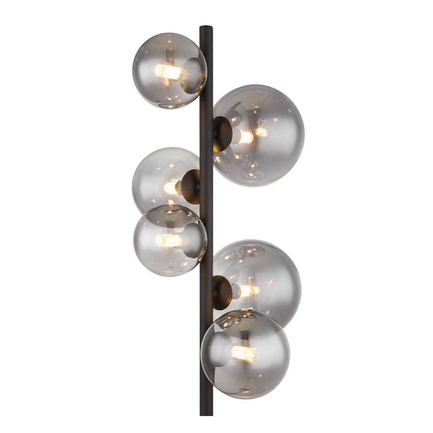 Globo - Staande LED Lamp 6xG9/3,5W/230V gerookt/zwart