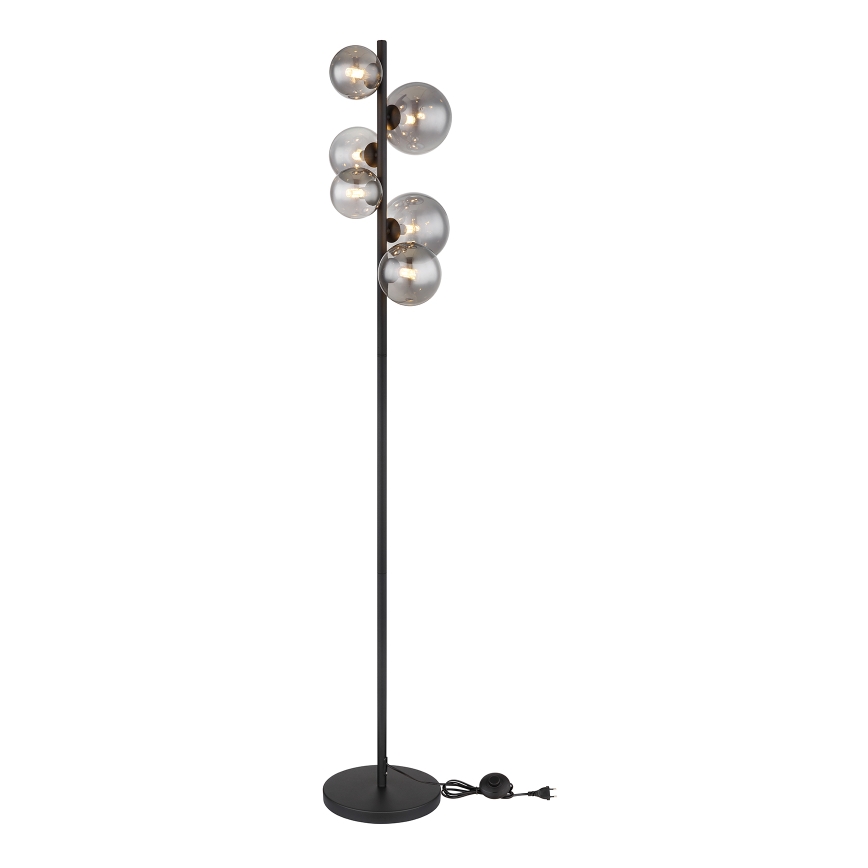 Globo - Staande LED Lamp 6xG9/3,5W/230V gerookt/zwart