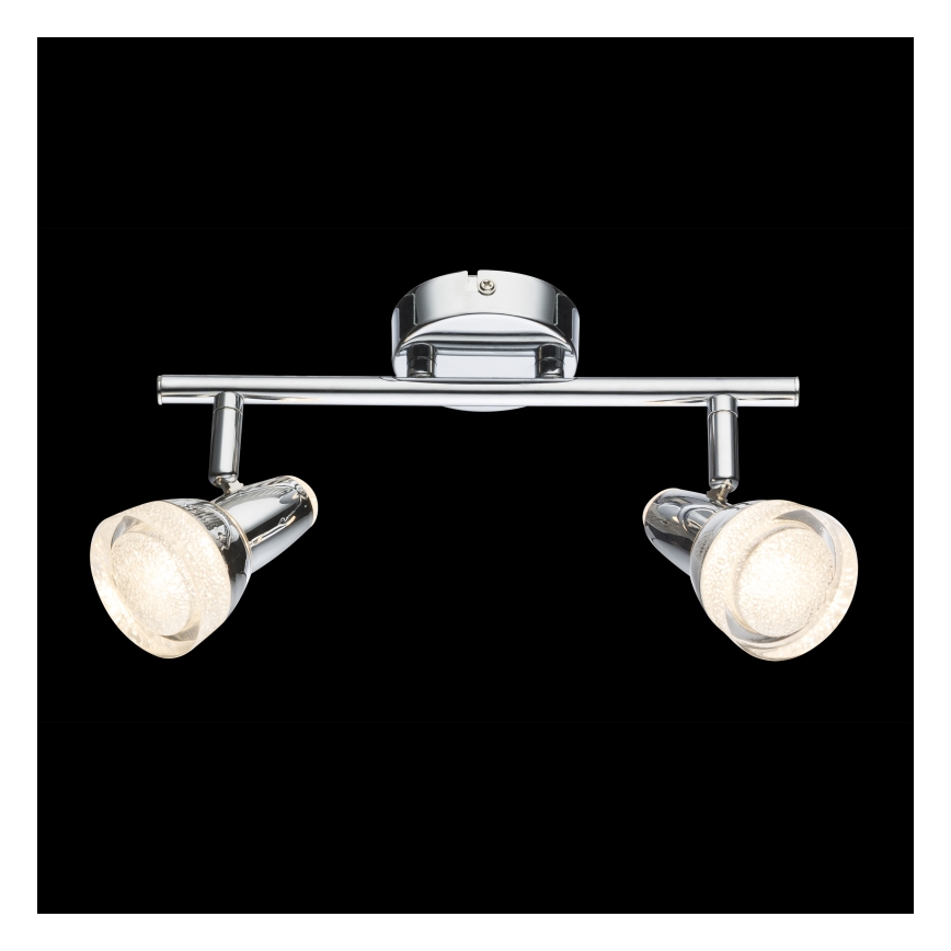Globo - LED spot 2xLED/4W/230V glanzend chroom