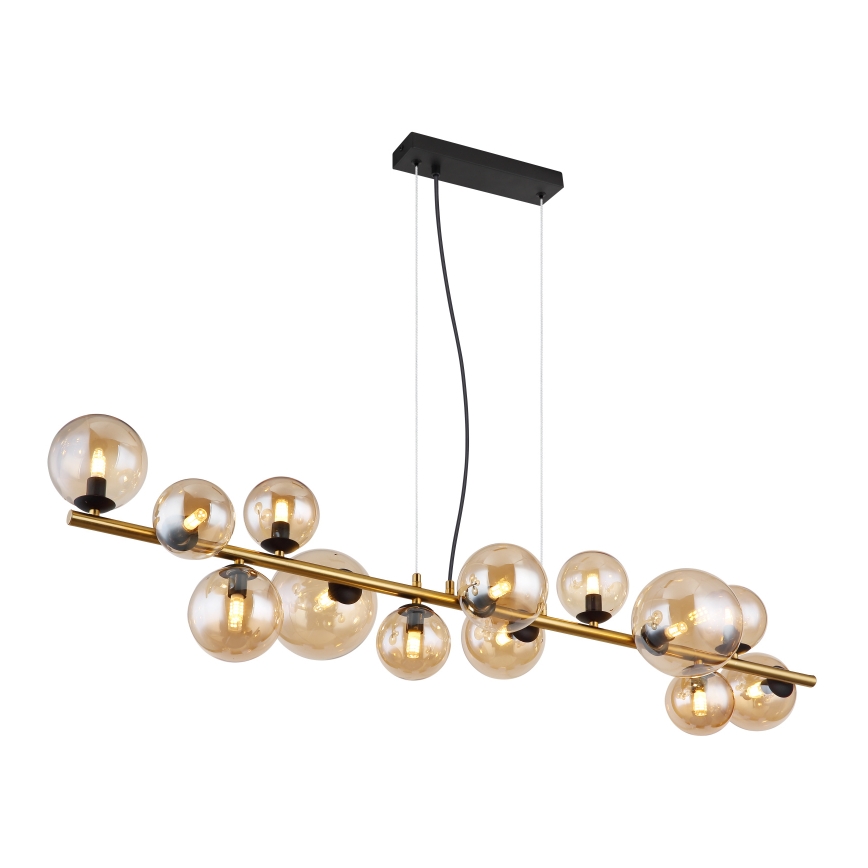 Globo - LED Hanglamp aan een koord 13xG9/3,5W/230V gerookt/bruin