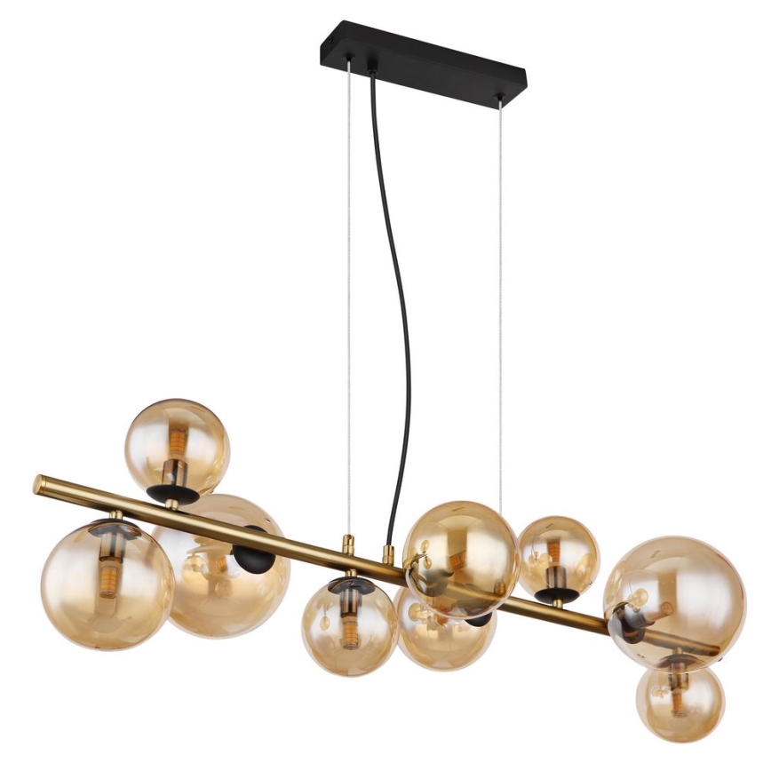 Globo - LED Hanglamp aan een koord 9xG9/3W/230V messing
