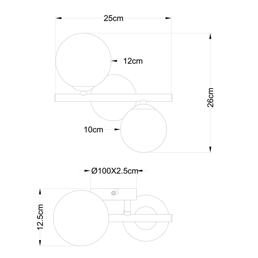 Globo - LED Bevestigde Hanglamp 2xG9/3W/230V mat chroom