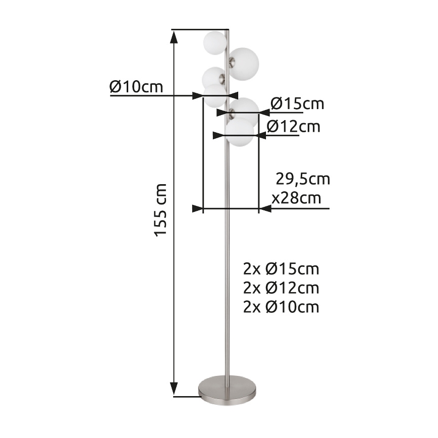 Globo - LED Hanglamp aan een koord 6xG9/3,5W/230V wit