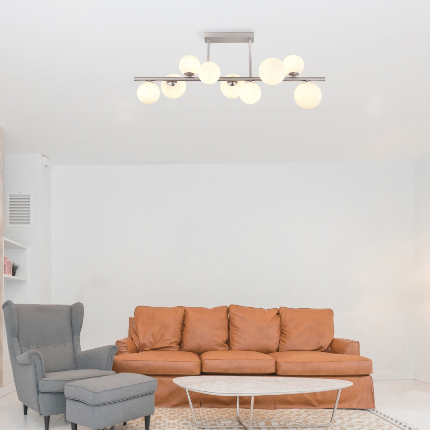 Globo - LED Hanglamp met vaste pendel 9xG9/3W/230V mat chroom